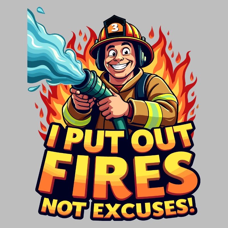 I Put Out Fires Not Excuses – Firefighter Artwork