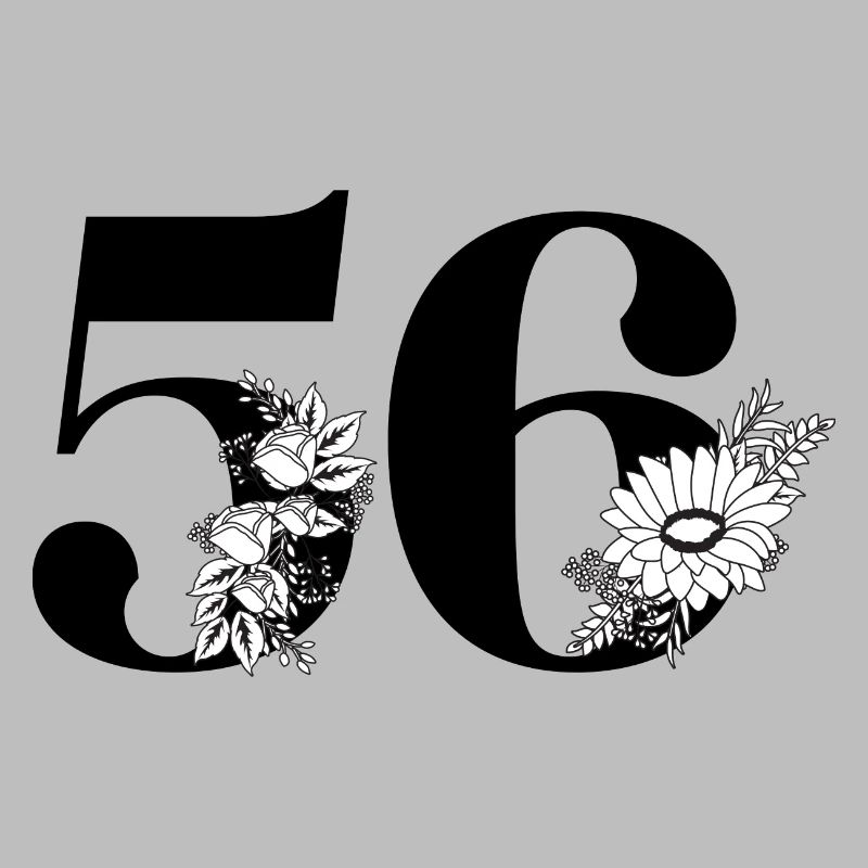 Nummer 56 Schwarze Blumen - 56. Blumengeburtstag