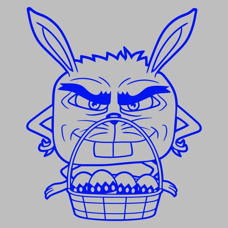 Easter Bunny Eggs Basket Evil Eye Smile