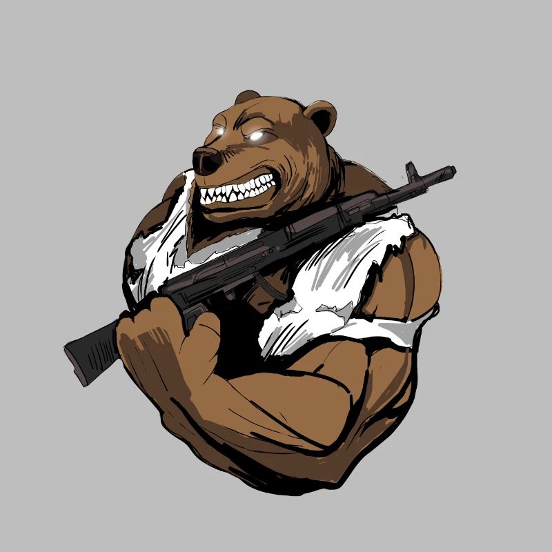 Bear with the weapon