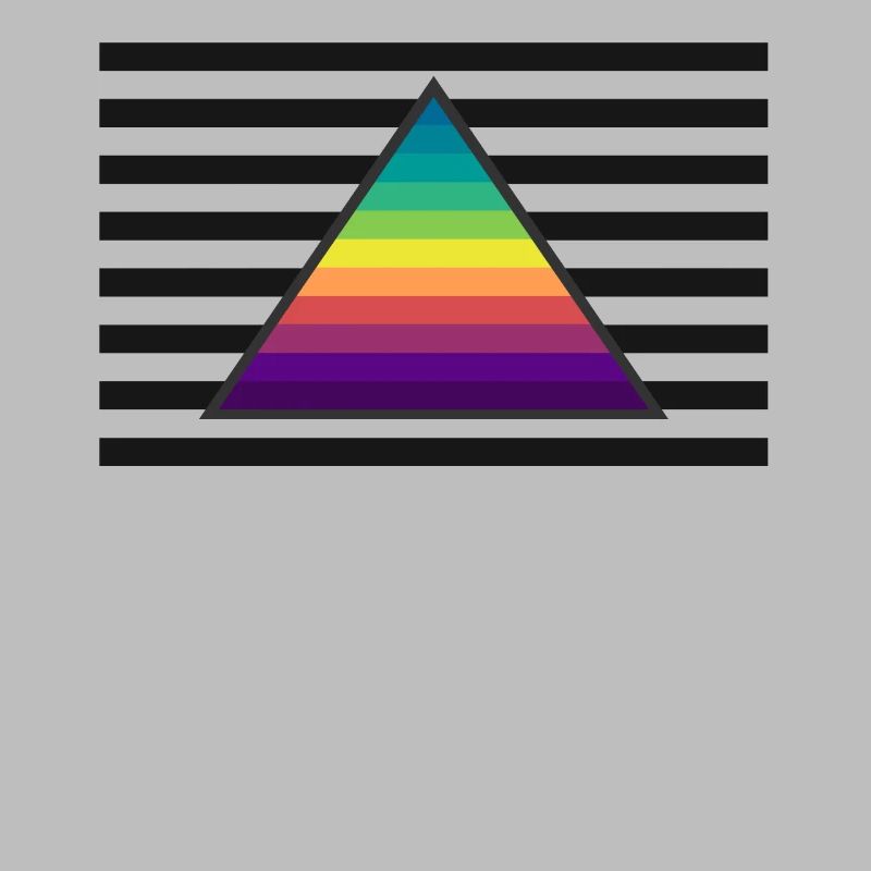 triangle coloré à rayures grises