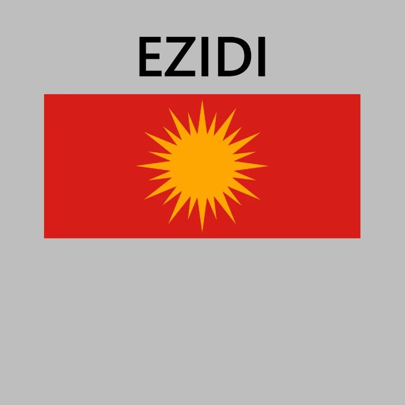 Drapeau ezidxan drapeau ezidi sur le dos
