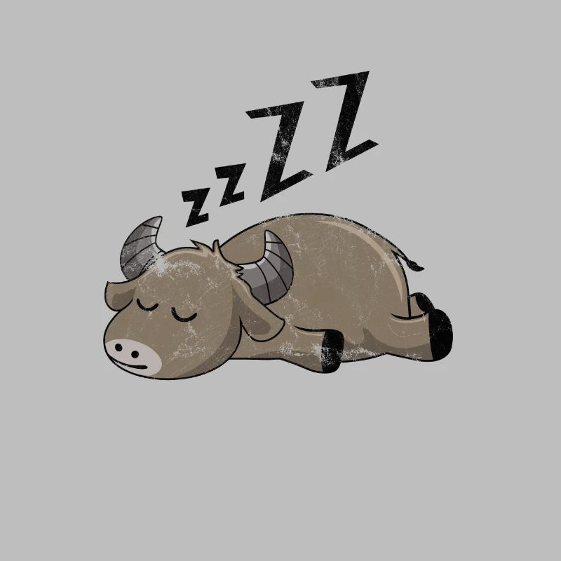 Sleeping buffalo