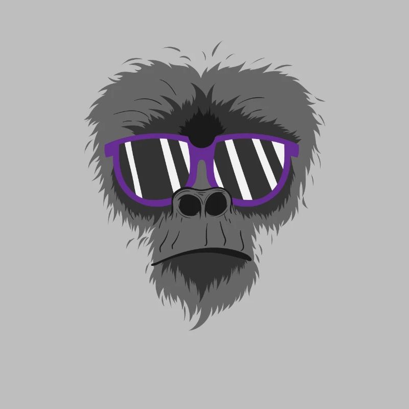 grim monkey with sunglasses