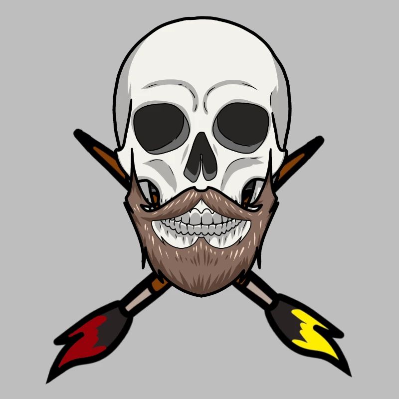 Work Painter Skull Painter Master Art Brush