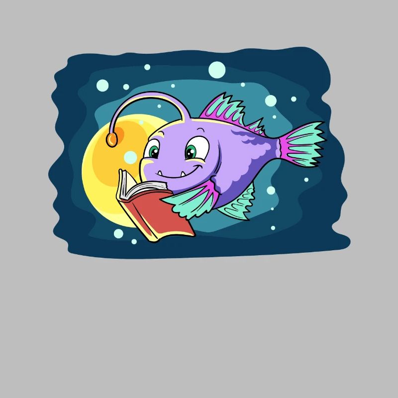 Laternenfisch Liest ein Buch