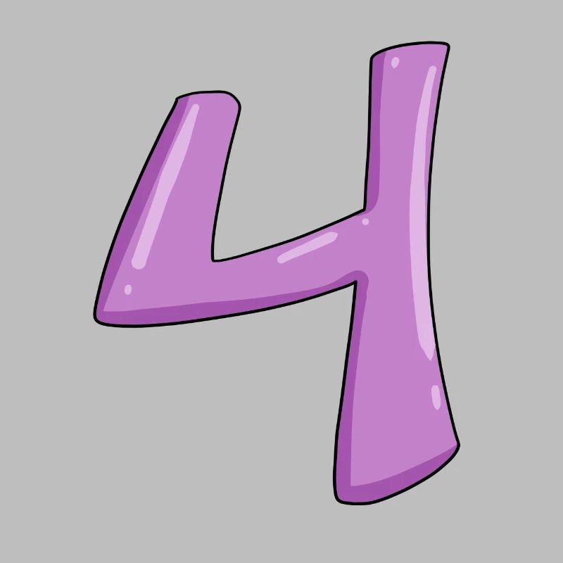 Number 4 number digit