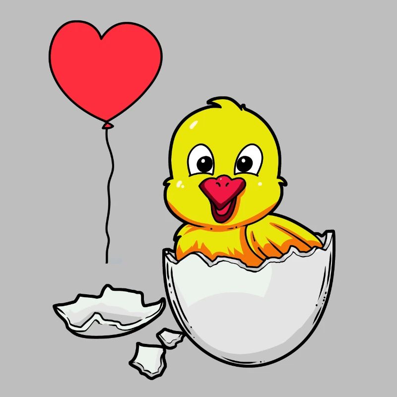 Eggshell Chick Easter Birth Baby Children Egg