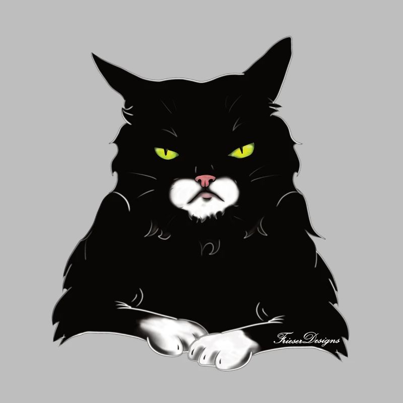 Le chat à la pointe du blanc