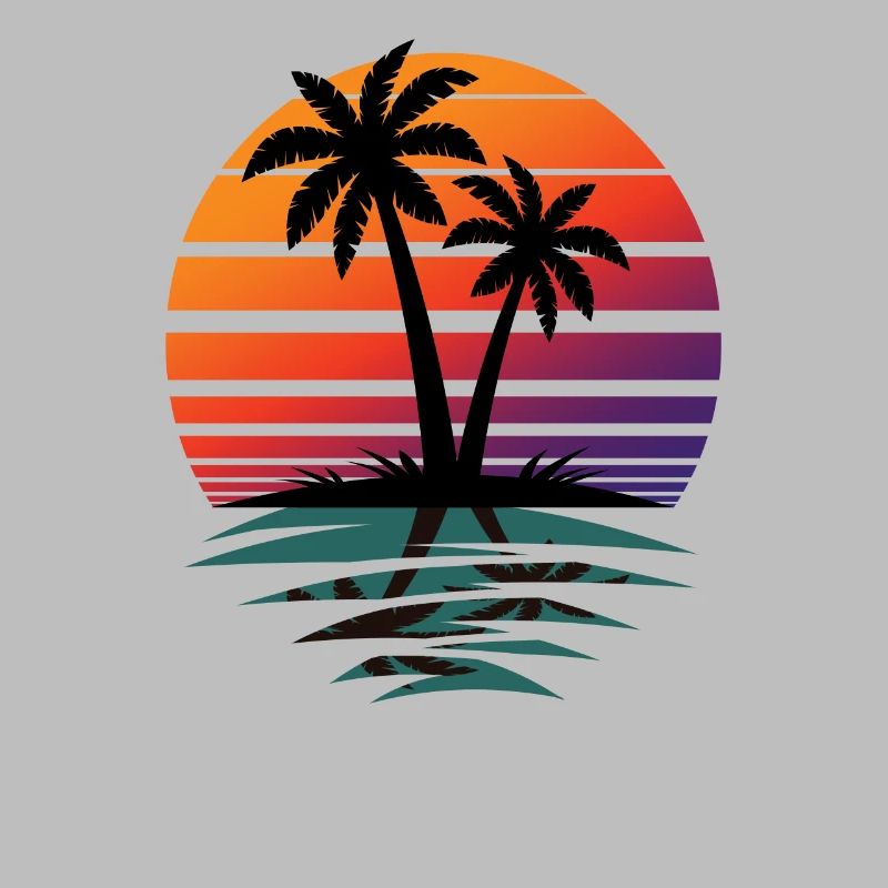 Palm Tree Retro Gift - Nature Lover Gift