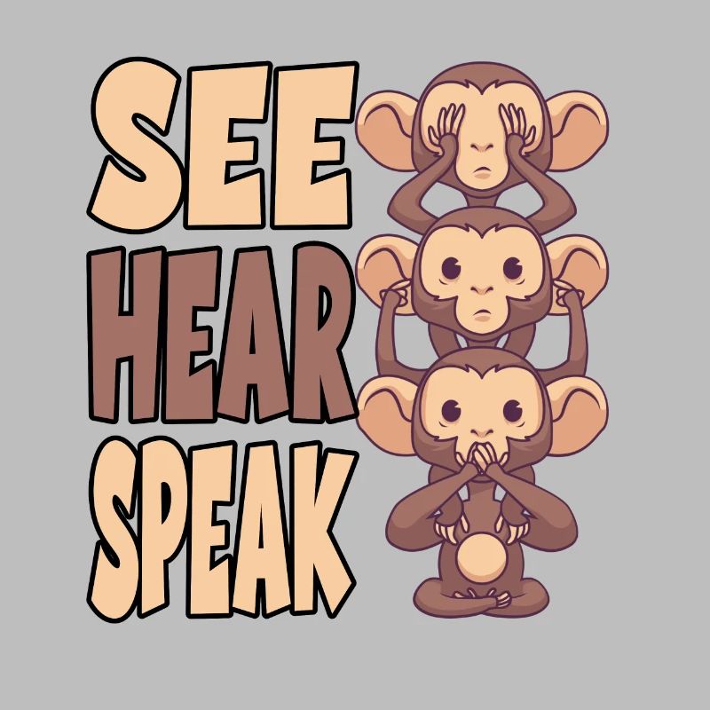 Sehen Hören Sprechen für eine Schüler oder im