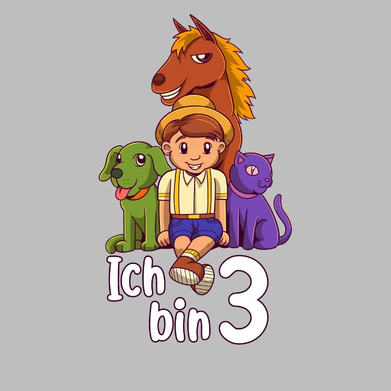 Geburtstagsshirt Bauernhof - 3 Geburtstag Junge