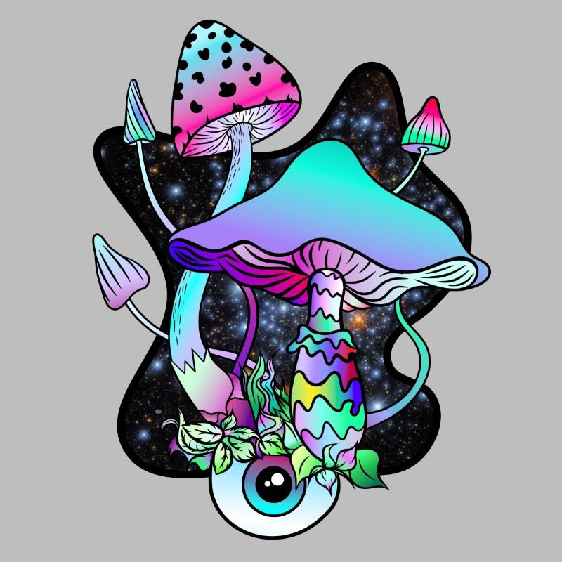 Magic Mushroom Eye Psychedelic Pilzkunst