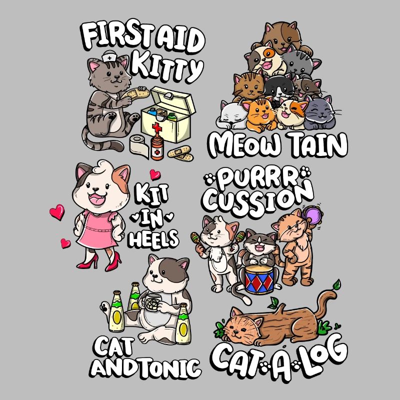 Jeu de mots mignon et drôle de chat | Chat mignon