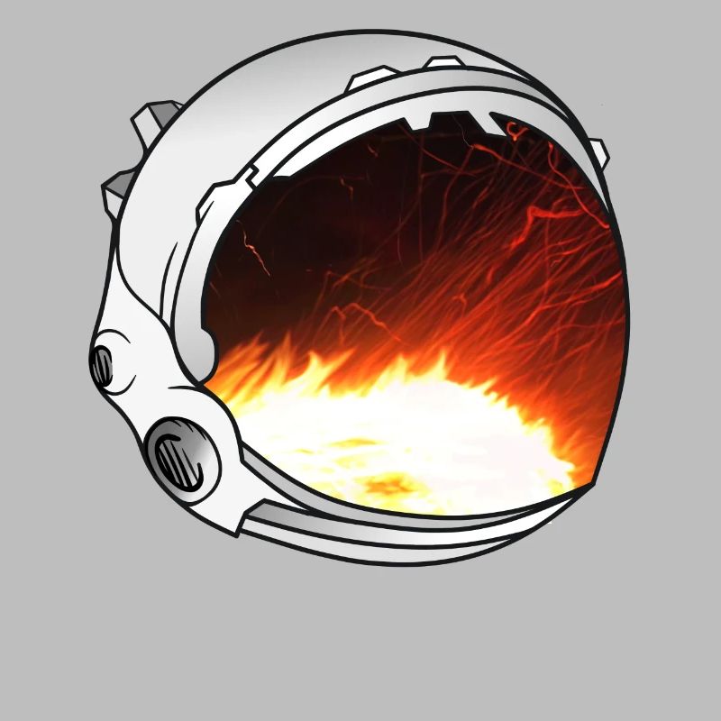Astronaut Helmet Artwork
