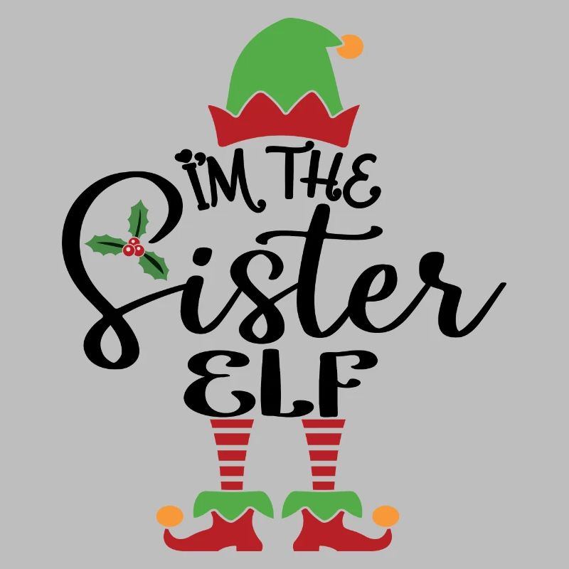 Schwester Elf süßes lustiges passendes Weihnachtskostüm
