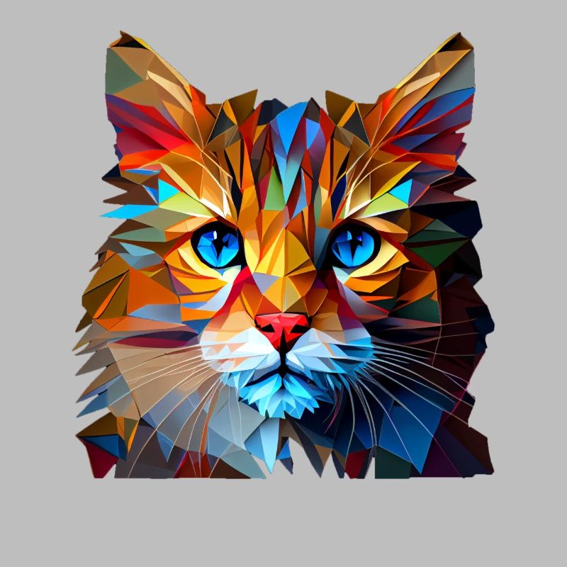 Chaton Chaton Chat Polygone Chat