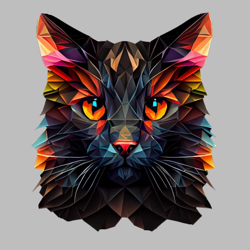 Chaton Chaton Chat Polygone Chat