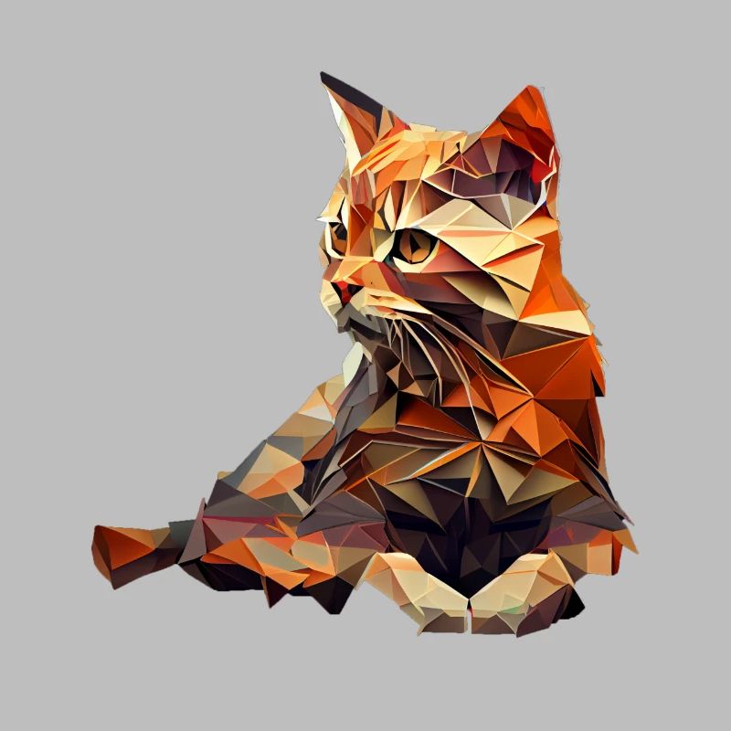 Chaton Chaton Chat Polygone Chat
