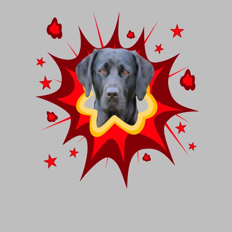 Conception de chiens comiques - Pow - Labrador