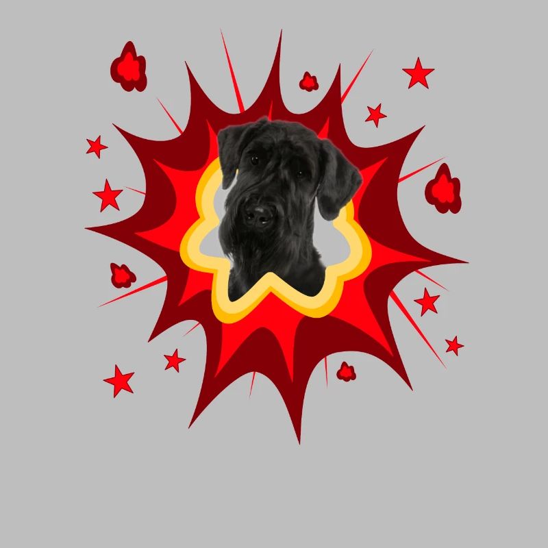Conception de chien comique - Pow - Schnauzer géant