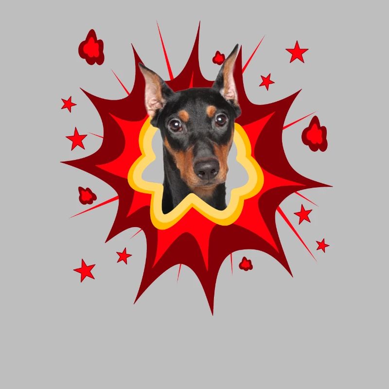 Comic Hund Design - Pow - Pinscher