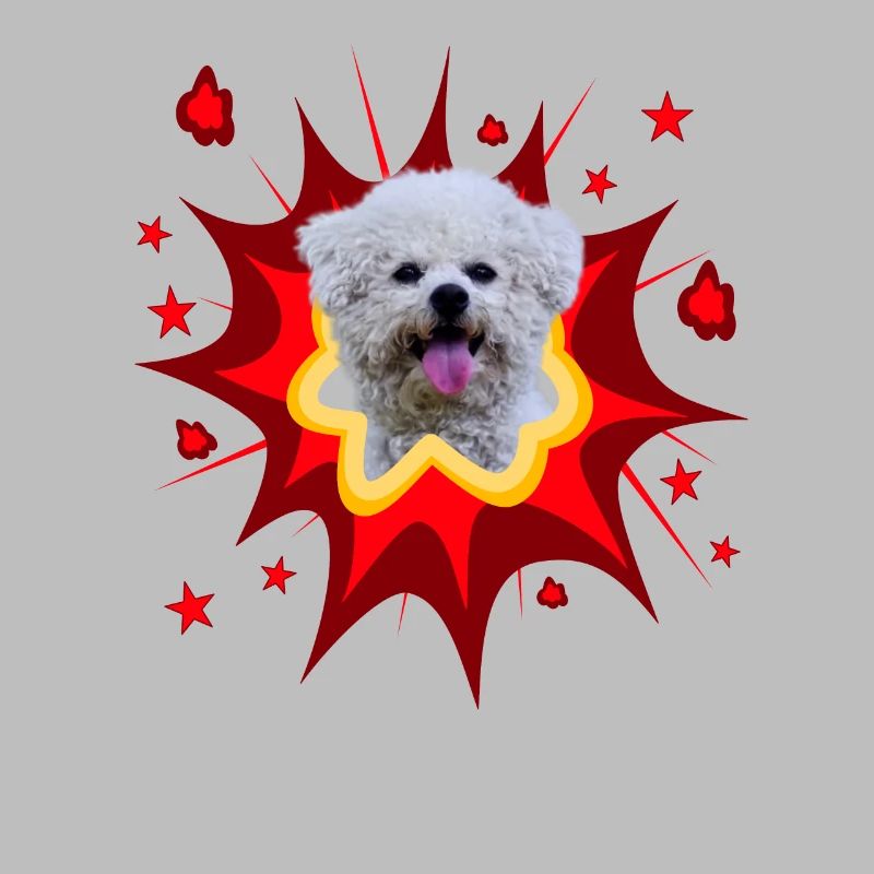 Comic Dog Design - Pow - Bichon Frise