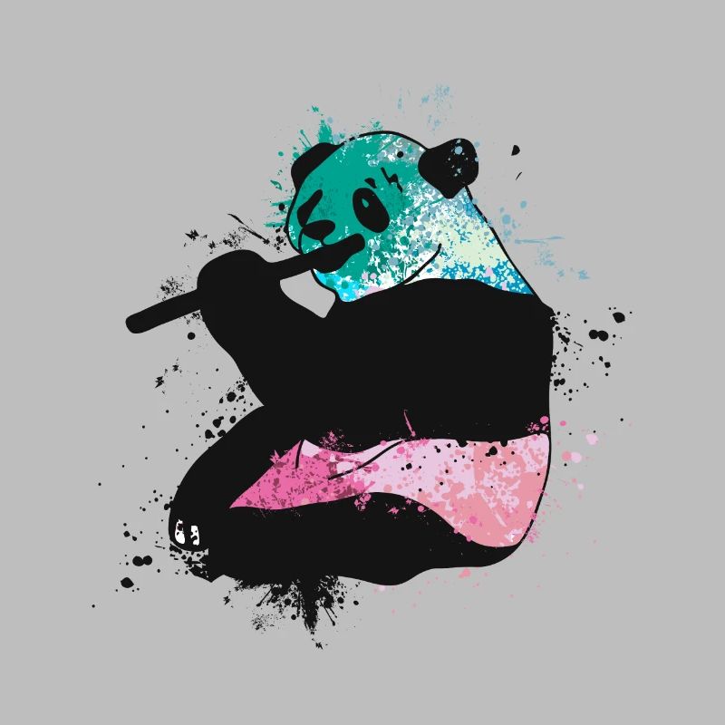 Splash Art Panda Panda Géant Panda Ours Grand Panda