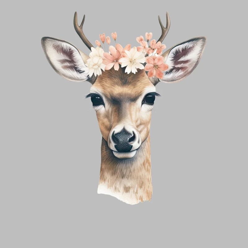 Remplacement Dirndl Cerf Bois Cerf Fleurs Dames