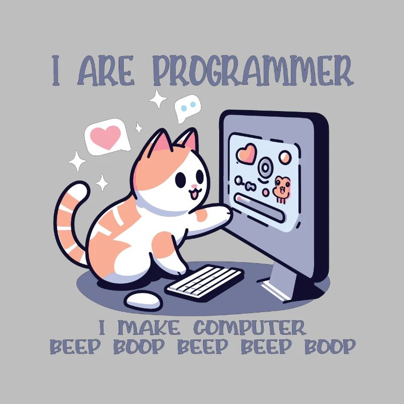 Ich bin Programmierer, lustige Katze