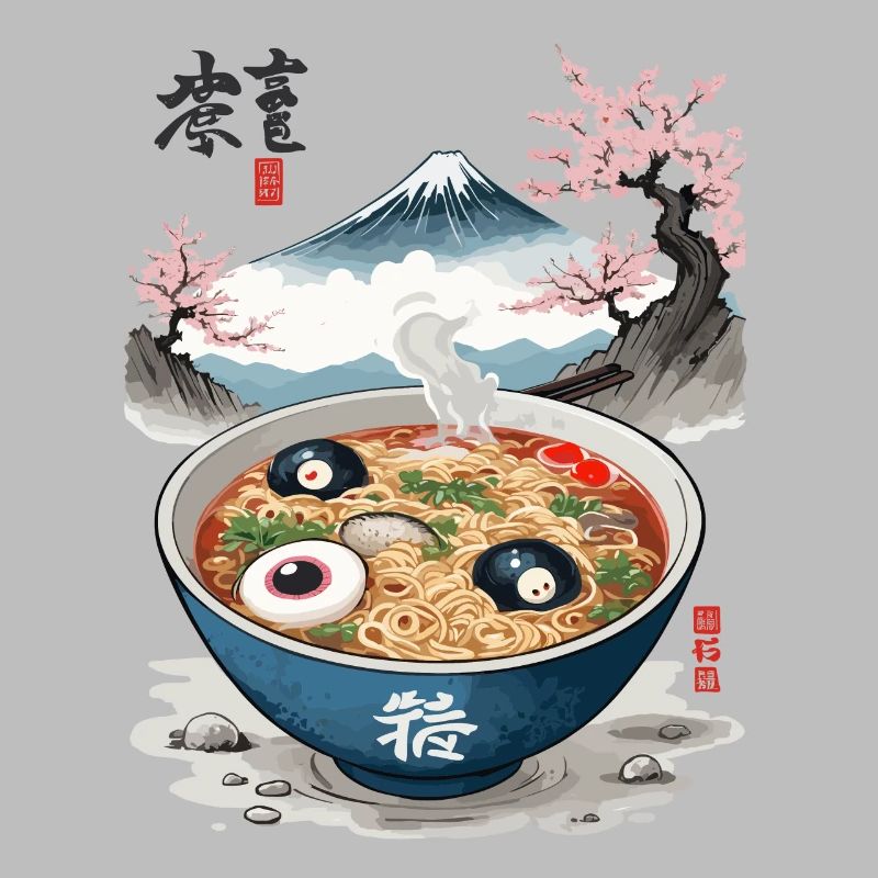 Ramen Halloween Ukiyo-E Japan Artwork