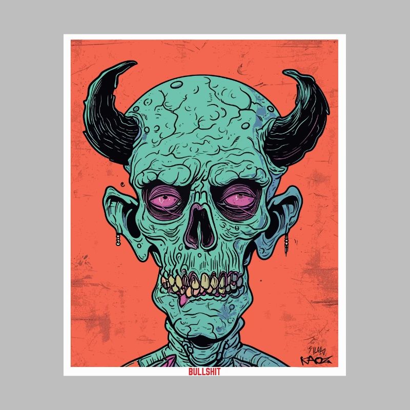 Le monstre à la con Zombie Devil Skull