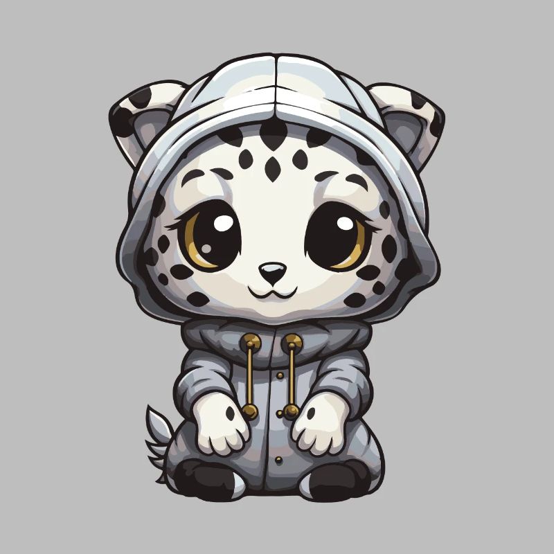 Snow Leopard Animal Baby Comic Leopard