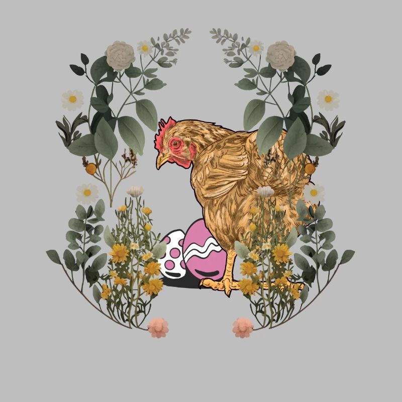 Easter, Easter Eggs, Hen, Chicken, Rural, Nature, Eggs