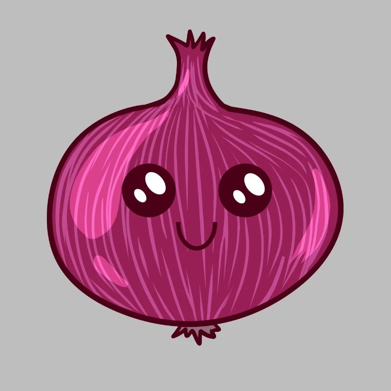 Red Onion Vegetable Spice Kawai Kitchen Face