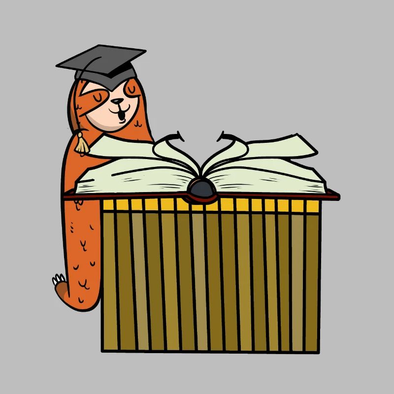 Sloth Student Study Book Student School