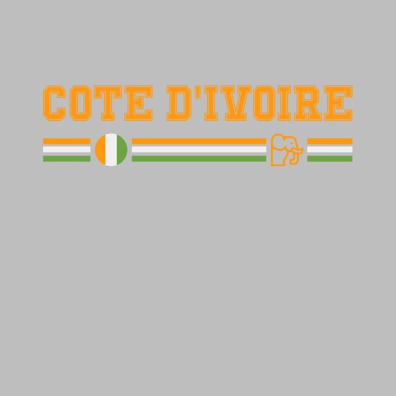 COTE D'IVOIRE drapeau et emblème. Supporters