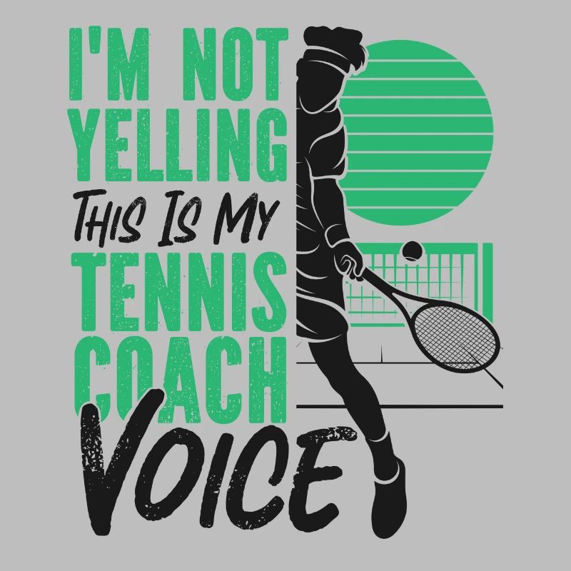 Funny Tennis Player Racket Coach