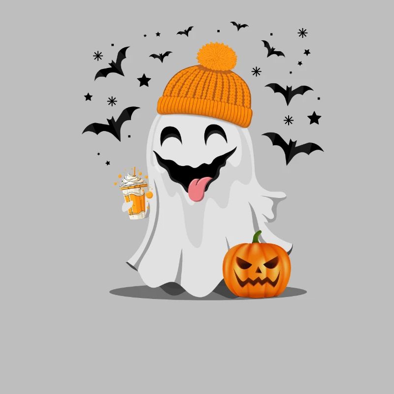 Helloween mit einem lustigen Gespenst