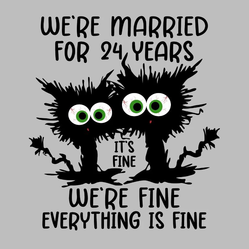 24 Years Married Satin Wedding Gift