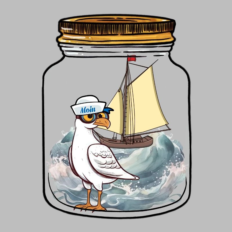 Sailor Seagull Sailing Ship Ahoy