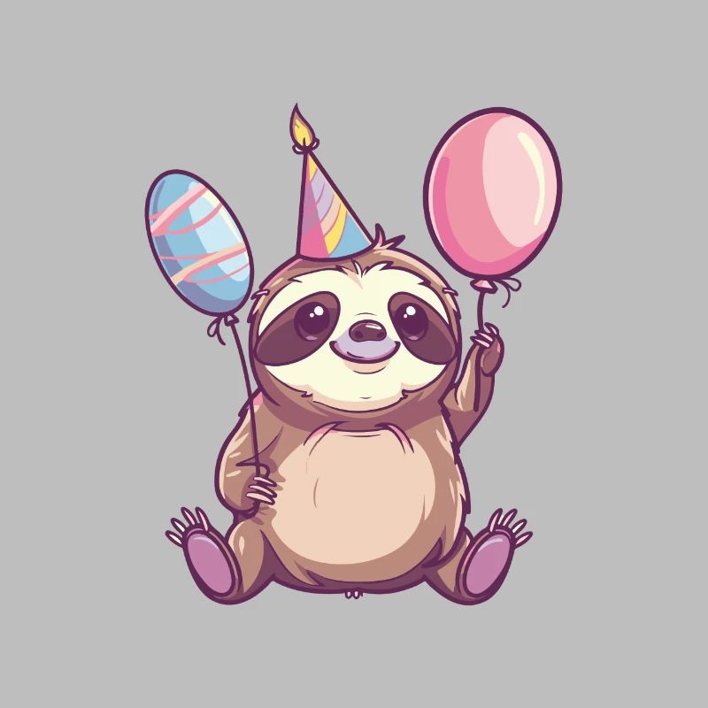 Faultier Geburtstag Comic Niedlich