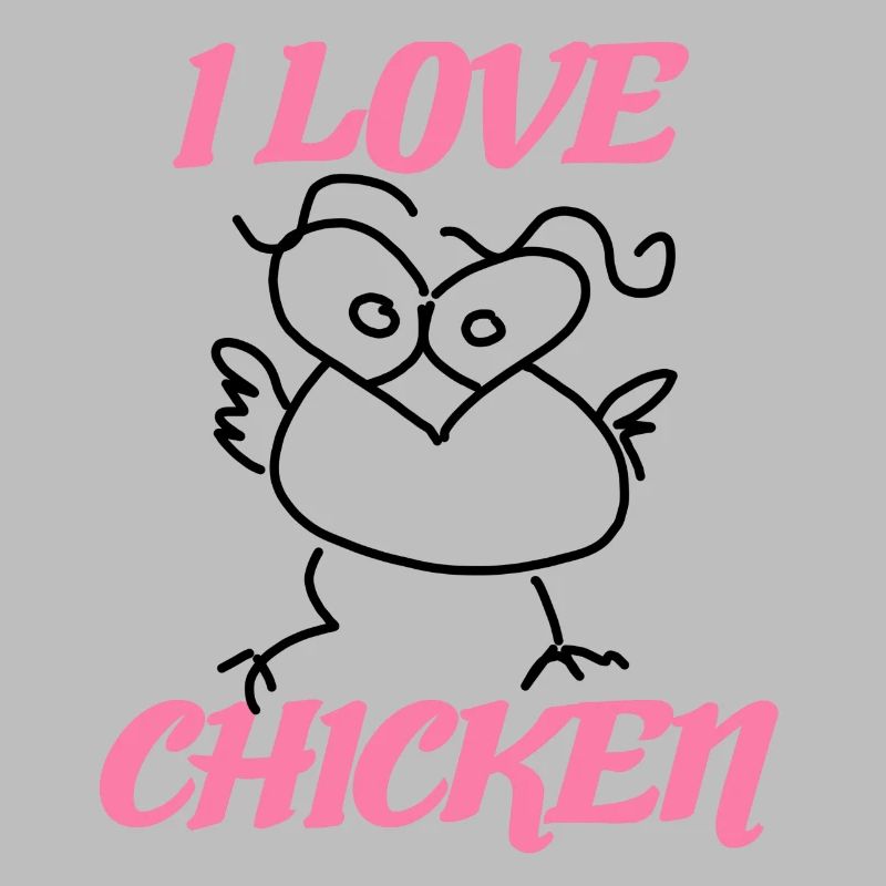 Pink I Love Chickens Creative Chicken