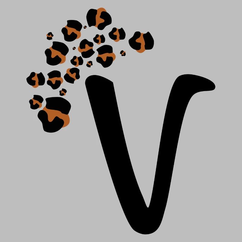 Letter v leopard patterns
