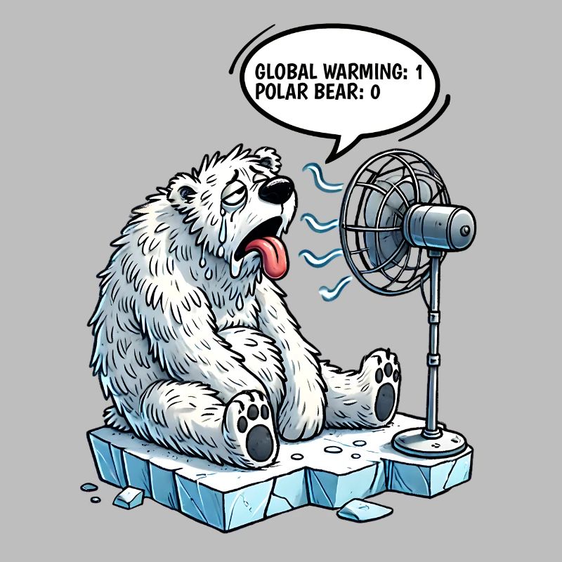 Global Warming Polar Bear Funny Climate Design
