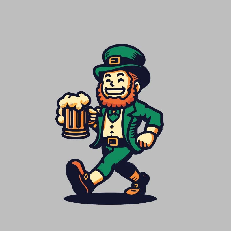 St. Patrick's Day Leprechaun Mit Bierkrug