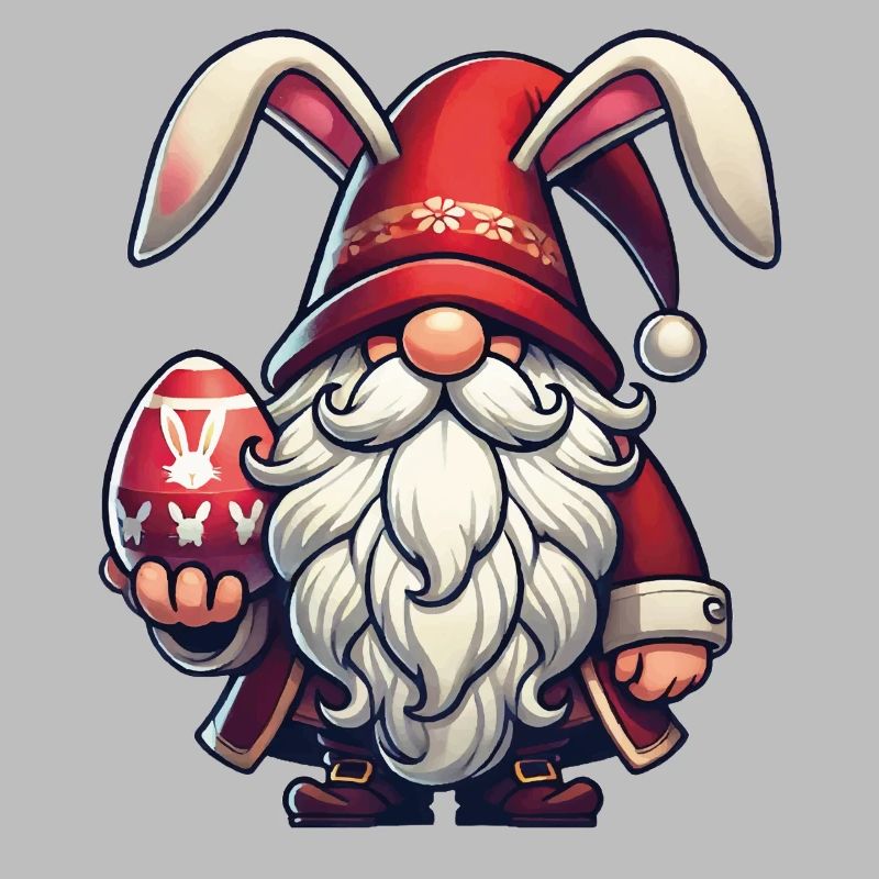 Easter Gnome with Egg and Bunny Ears