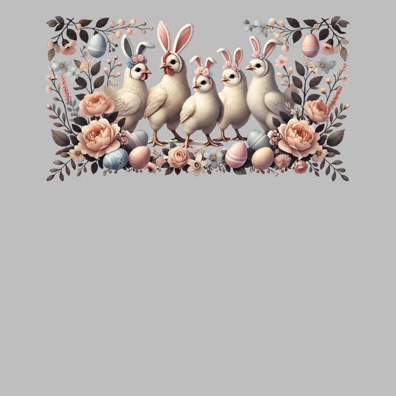 Easter Chickens Easter Bunny Chicken Retro Vintage