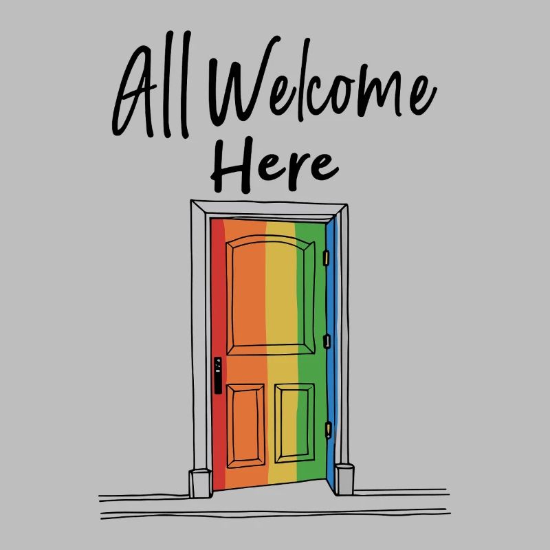 All Welcome Here Rainbow Welcome
