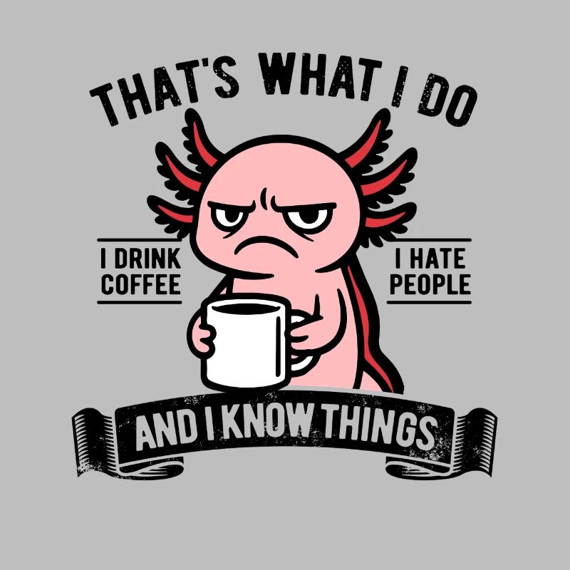 I drink coffee, I hate people and I know things